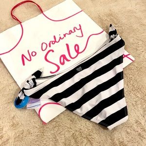 NEW FOREVER 21 Black & White Striped Bikini Bottom